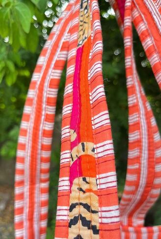 Gypsy Studio, Vintage Cotton Kantha Stitch Handmade Top Handled Bag, Tote Bag, Beach Bag, Market Bag in Saudi Arabia