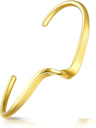 سوار RIMAYZI مطلي بالذهب عيار 14 قيراط للنساء، سوار ذهبي، هدية قابلة للتعديل in Kuwait