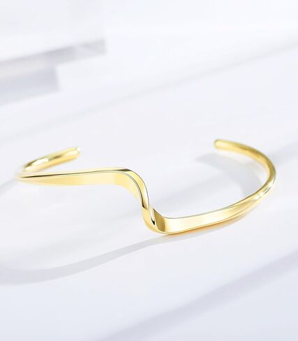 سوار RIMAYZI مطلي بالذهب عيار 14 قيراط للنساء، سوار ذهبي، هدية قابلة للتعديل in Kuwait