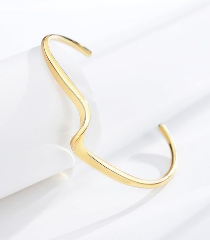 سوار RIMAYZI مطلي بالذهب عيار 14 قيراط للنساء، سوار ذهبي، هدية قابلة للتعديل in Kuwait