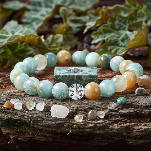 Handcrafted Gemstone Healing Energy Bracelets 925 Sterling Silver Double Happiness Pendant Natural Wellness for Women 8mm Beads in Saudi Arabia