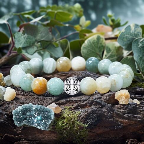 Handcrafted Gemstone Healing Energy Bracelets 925 Sterling Silver Double Happiness Pendant Natural Wellness for Women 8mm Beads in Saudi Arabia