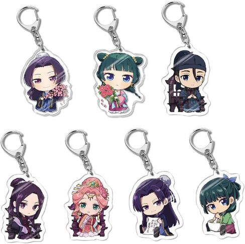 7 قطع من سلاسل المفاتيح كوسوريا نو هيتوريغوتو جينشي ذا ابوثيكاري دايريز ماوماو سلسلة مفاتيح جاوشون سلسلة مفاتيح السيارة سلسلة مفاتيح جيوكويو سلاسل مفاتيح من الاكريليك in Kuwait