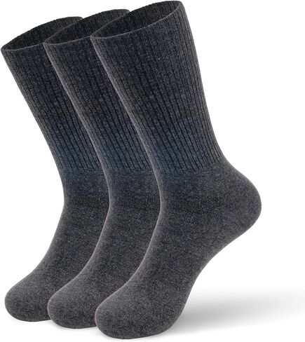 جوارب Thcollection الناعمة من الخيزران للرجال والنساء - جوارب دائرية من الخيزران قابلة للتنفس للمناسبات الكاجوال والفستان والأعمال التجارية والعمل (3 عبوات) in Kuwait