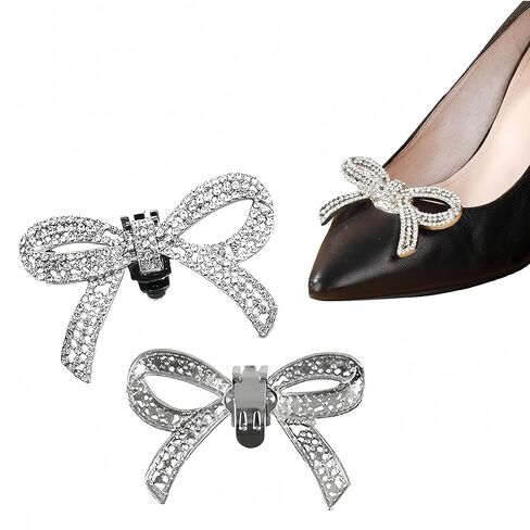Shoe Clips for Women Dress Shoes Elegant Rhinestone Shoe Accessories 2PCS Crystal Shoe Decoration Detachable Shoe Buckles Wedding Party in Saudi Arabia