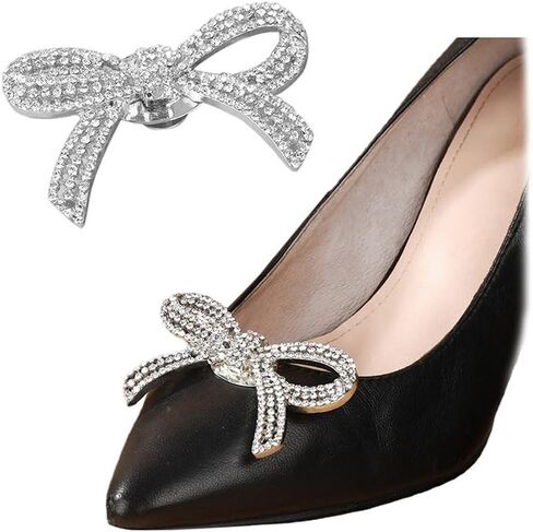 Shoe Clips for Women Dress Shoes Elegant Rhinestone Shoe Accessories 2PCS Crystal Shoe Decoration Detachable Shoe Buckles Wedding Party in Saudi Arabia
