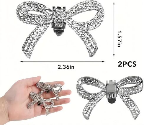 Shoe Clips for Women Dress Shoes Elegant Rhinestone Shoe Accessories 2PCS Crystal Shoe Decoration Detachable Shoe Buckles Wedding Party in Saudi Arabia