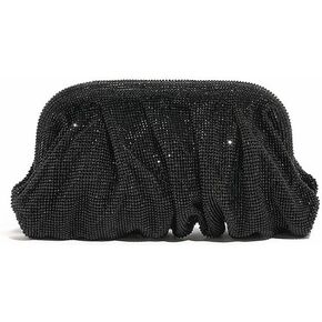 WuDiaoer Women Rhinestone Clutch Purse Diamond Evening Bag Chain Handbag Ladies Dumpling Bag Wedding Party Purse