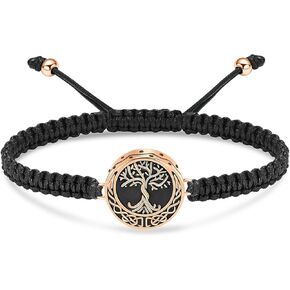 Imrsanl Tree of Life Urn Bracelet for Ashes for Women Men Handmade Braided Rope Cremation Keepsake Pendant Locket Bracelet Memorial Jewelry Gifts in Kuwait