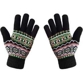 LETHMIK Womens&Girls Thick Knit Gloves Warm Winter Colorful Glove with Wool Lined in Kuwait