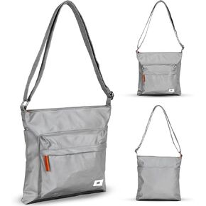 ORI LONDON Medium Nylon Crossbody Bags for Women & Men - Small Crossbody Bag w/Chunky Zippers - The Kennington