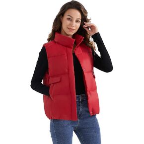 ELEZAY Women's Puffer Vest with Stand-Collar One Size Winter Down Quilted Vests Sleeveless Casual Outerwear Jackets for Fall in Kuwait