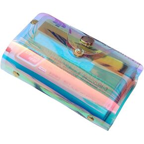 OULII شفافة حامل بطاقات الائتمان محفظة هولوجرام شفافة لتنظيم بطاقات الأعمال in Kuwait