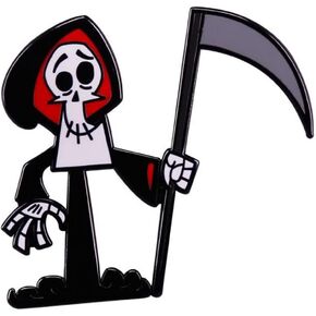 The Grim Reaper Enamel Pin Cartoon Movie Halloween Style Badges Lapel Pin Death Pin Brooch for Bags Cool Stuff Jewelry Accessories, Metal, no gemstone in Kuwait