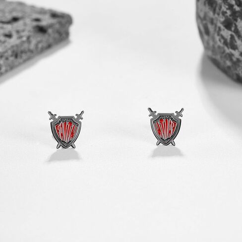 نجمة داود/Baphomet الخماسي/درع القرط 925 فضة قرط الاذن المرصع للرجال النساء فايكنغ/القوط مجوهرات هدايا للرجال in Kuwait