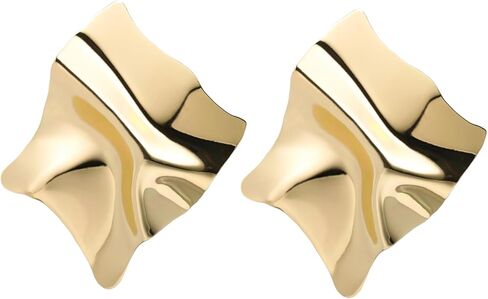 JAZTAKU 6 أزواج من الأقراط الهندسية الذهبية الكبيرة للنساء أقراط بوهو خمر أقراط الصيف الشاطئ in Kuwait