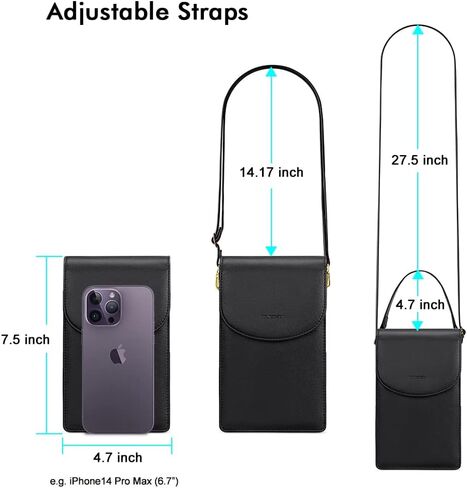 nuoku Small Crossbody Bags for Women, Mini Cell Phone Purse, Removable Rfid Blocking Card Holder in Saudi Arabia