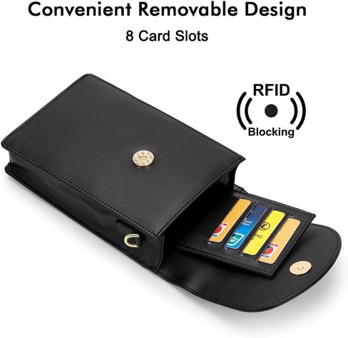 nuoku Small Crossbody Bags for Women, Mini Cell Phone Purse, Removable Rfid Blocking Card Holder in Saudi Arabia