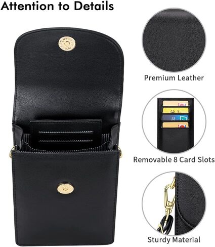 nuoku Small Crossbody Bags for Women, Mini Cell Phone Purse, Removable Rfid Blocking Card Holder in Saudi Arabia