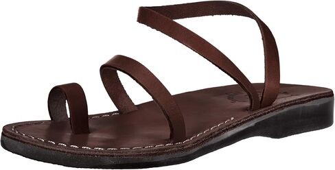 Ella - Leather Ankle Strap Flat Sandal - Womens Sandals in Saudi Arabia