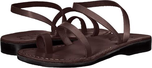 Ella - Leather Ankle Strap Flat Sandal - Womens Sandals in Saudi Arabia