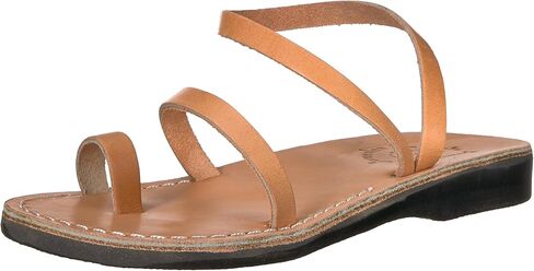 Ella - Leather Ankle Strap Flat Sandal - Womens Sandals in Saudi Arabia