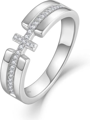 STARCHENIE Cross Ring 925 Sterling Silver Christian Religious Jewelry Gift for for Men Size 8-12 in Saudi Arabia