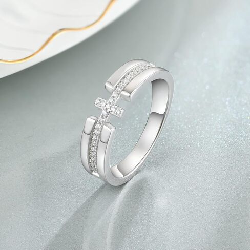 STARCHENIE Cross Ring 925 Sterling Silver Christian Religious Jewelry Gift for for Men Size 8-12 in Saudi Arabia