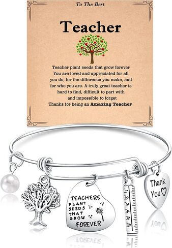 Tarsus Teacher Bangle Bracelet Appreciation Gifts Best Thank You Teacher Gifts for Women in Saudi Arabia