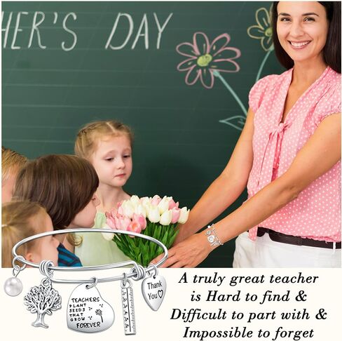 Tarsus Teacher Bangle Bracelet Appreciation Gifts Best Thank You Teacher Gifts for Women in Saudi Arabia