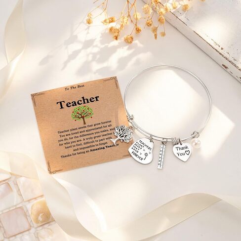 Tarsus Teacher Bangle Bracelet Appreciation Gifts Best Thank You Teacher Gifts for Women in Saudi Arabia
