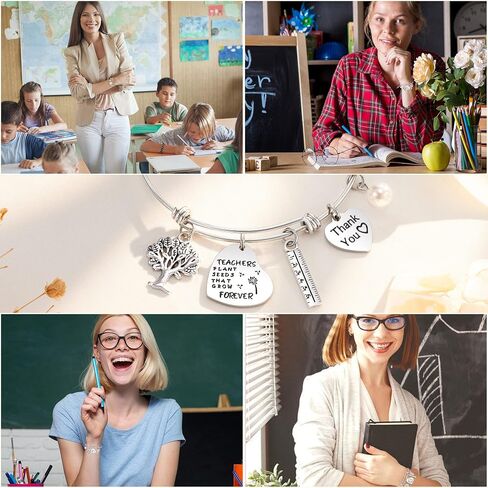 Tarsus Teacher Bangle Bracelet Appreciation Gifts Best Thank You Teacher Gifts for Women in Saudi Arabia