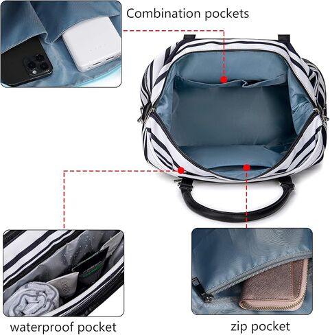 حقيبة سفر من القماش الخشن لعطلات نهاية الأسبوع يمكن حملها طوال الليل على الكتف للفتيات وحقيبة رياضية للمستشفى للنساء وحقائب الأمتعة مع حقيبة أحذية بأكمام الأمتعة in Kuwait