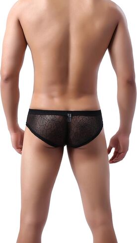 WINDAY Men's Briefs Lace Silk Low Rise Bikini Briefs and Breathable Underwear B604 in Saudi Arabia