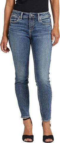 شركة Silver Jeans Co. بنطال جينز Elyse الضيق متوسط ​​الارتفاع للنساء in Kuwait