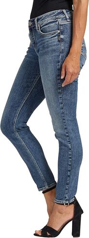 شركة Silver Jeans Co. بنطال جينز Elyse الضيق متوسط ​​الارتفاع للنساء in Kuwait
