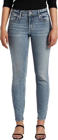 شركة Silver Jeans Co. بنطال جينز Elyse الضيق متوسط ​​الارتفاع للنساء in Kuwait