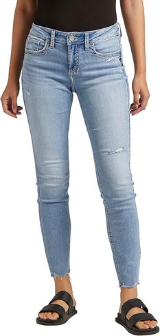 شركة Silver Jeans Co. بنطال جينز Elyse الضيق متوسط ​​الارتفاع للنساء in Kuwait
