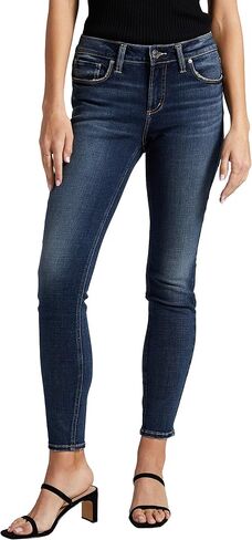 شركة Silver Jeans Co. بنطال جينز Elyse الضيق متوسط ​​الارتفاع للنساء in Kuwait