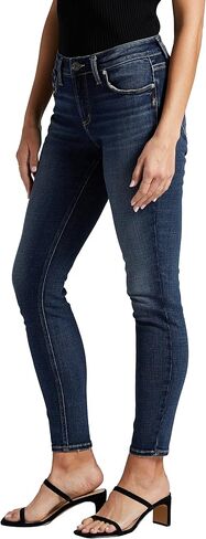 شركة Silver Jeans Co. بنطال جينز Elyse الضيق متوسط ​​الارتفاع للنساء in Kuwait