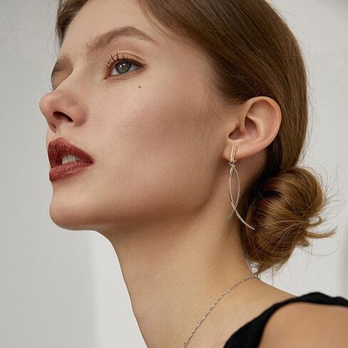 FIASASO 4 أزواج الذهب كليب على الأقراط للنساء تويست مكتنزة كليب على الأقراط غير ثقب الأقراط وهمية هوب كليب على الأقراط in Kuwait