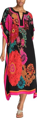 Venasha Womens Caftan Floral Print Kaftan Dress Short Sleeve Swimsuit Cover up Loungewear for Summer in Saudi Arabia