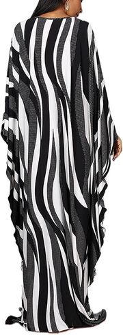 Venasha Womens Caftan Floral Print Kaftan Dress Short Sleeve Swimsuit Cover up Loungewear for Summer in Saudi Arabia