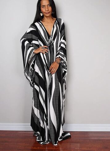 Venasha Womens Caftan Floral Print Kaftan Dress Short Sleeve Swimsuit Cover up Loungewear for Summer in Saudi Arabia