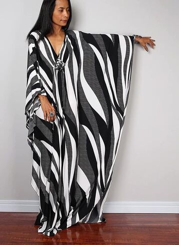 Venasha Womens Caftan Floral Print Kaftan Dress Short Sleeve Swimsuit Cover up Loungewear for Summer in Saudi Arabia