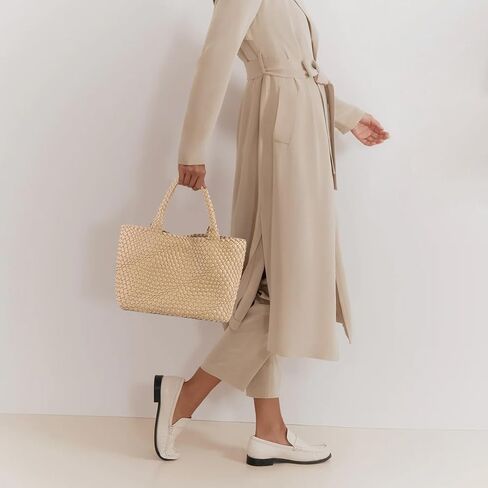 Woven Bag for Women，Vegan Leather Handwoven Tote Bags with Purse Shopper Bag Large Shoulder bag in Saudi Arabia