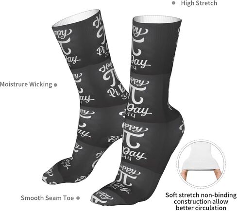 Rqzwdq Funny Pi Day Spiral Pi Math 3.14 Socks Winter Sock Unisex Sports Socks Casual Dress in Saudi Arabia