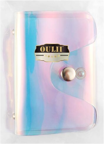 OULII شفافة حامل بطاقات الائتمان محفظة هولوجرام شفافة لتنظيم بطاقات الأعمال in Kuwait