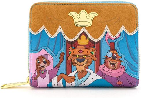 Loungefly x Disney Robin Hood Archery Tournament Zip-Around Wallet (Blue/Tan Multi, One Size) in Saudi Arabia