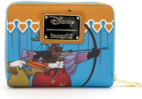 Loungefly x Disney Robin Hood Archery Tournament Zip-Around Wallet (Blue/Tan Multi, One Size) in Saudi Arabia